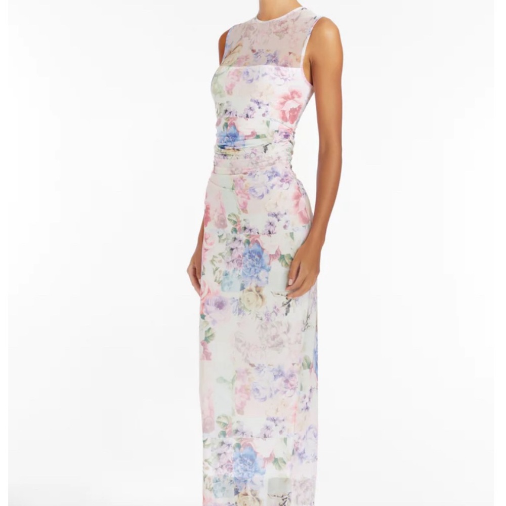 Size small NWT Amanda Uprichard midi floral dress - Picture 6 of 8